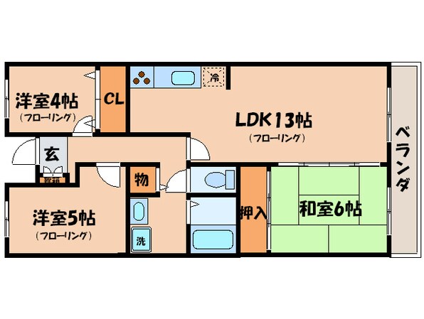 グランシャリオ草津の物件間取画像